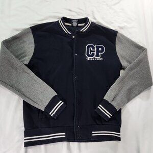 Cedar Point Button Down Varsity Sweater Size Small